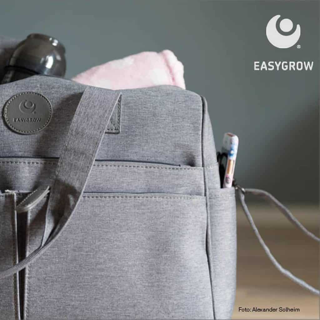 Elegant Grå Pusletaske – Den Ideelle Mama Bag til Forældre