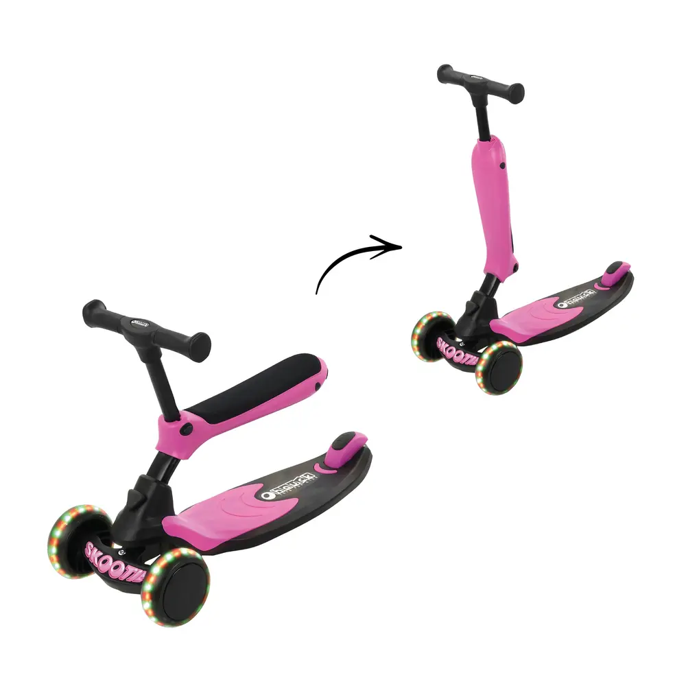 Skootie 2i1 Løbehjul   Neon Pink fra Hauck