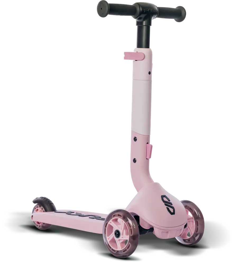 Push Foldbart Løbehjul M. Led Pink fra Puky