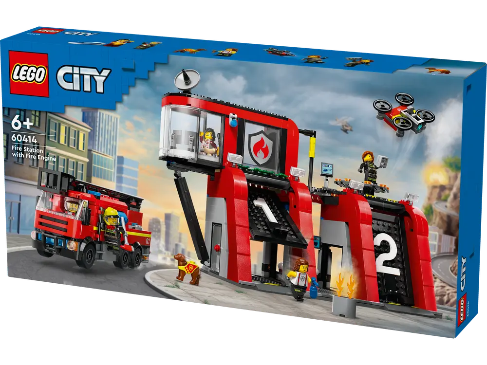 Brandstation Med Brandbil 60414   City fra Legoâ®