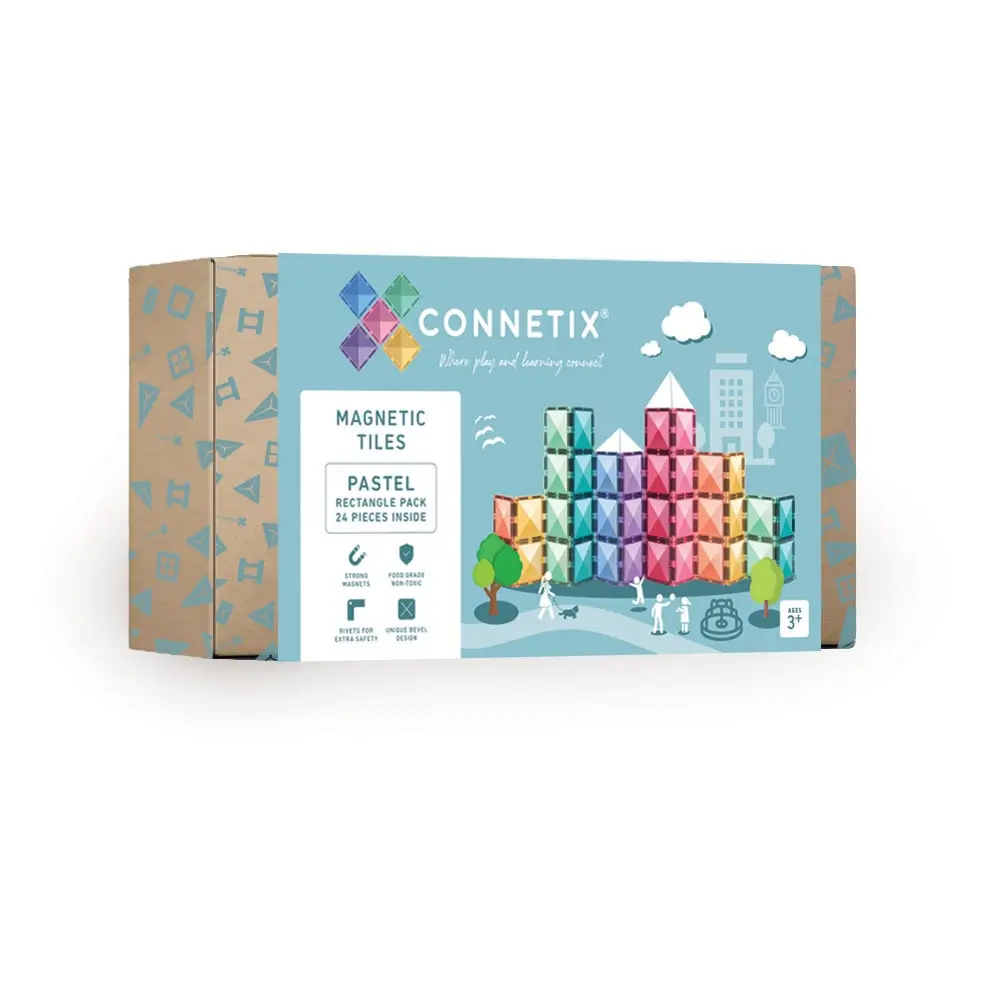 Ractangle Pack   Magnetsæt 24 Dele   Pastel fra Connetix