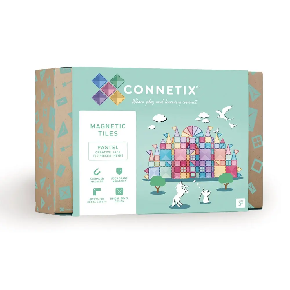 Creative Pack   Magnetsæt 120 Dele   Pastel fra Connetix