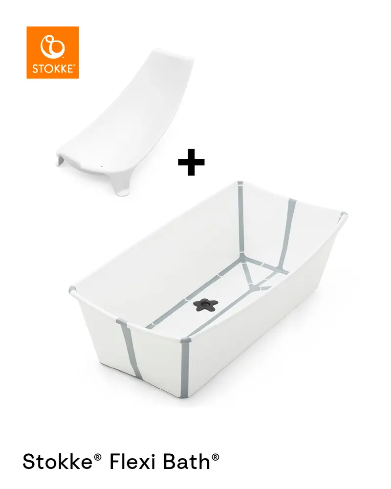 Flexi Bath X Large Og Newborn Support Sampak Hvid fra Stokkeâ®
