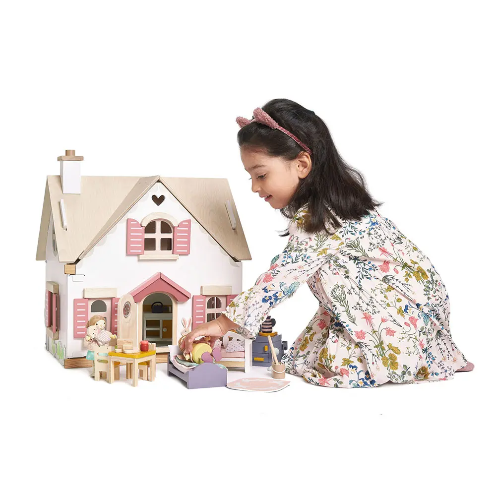 Dukkehus Med Møbler   Cottontail Cottage fra Tender Leaf