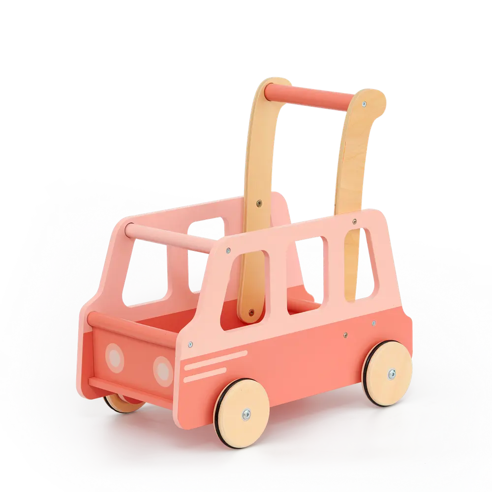 Skolebus Skubbevogn Pink fra Moover Toys