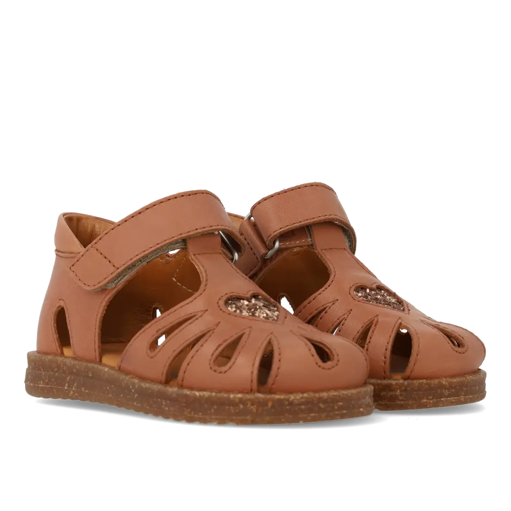 Begynder Sandal Med Glitterhjerte   Clay Clay Glitter   23 fra Angulus