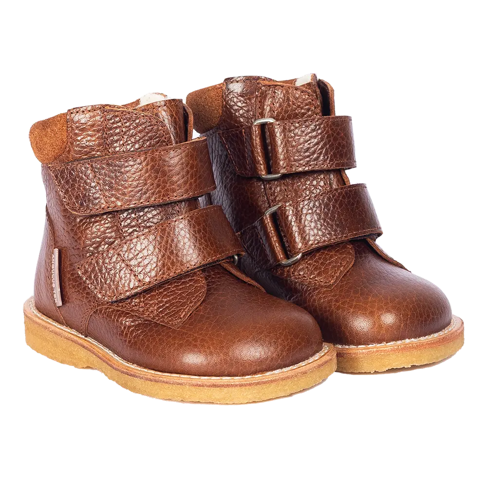 Begynder Tex Støvle Med Velcro   Cognac   23 fra Angulus