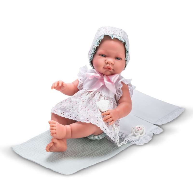 Maria Dukke   43 Cm.   Blondekjole Og Kyse fra Asi