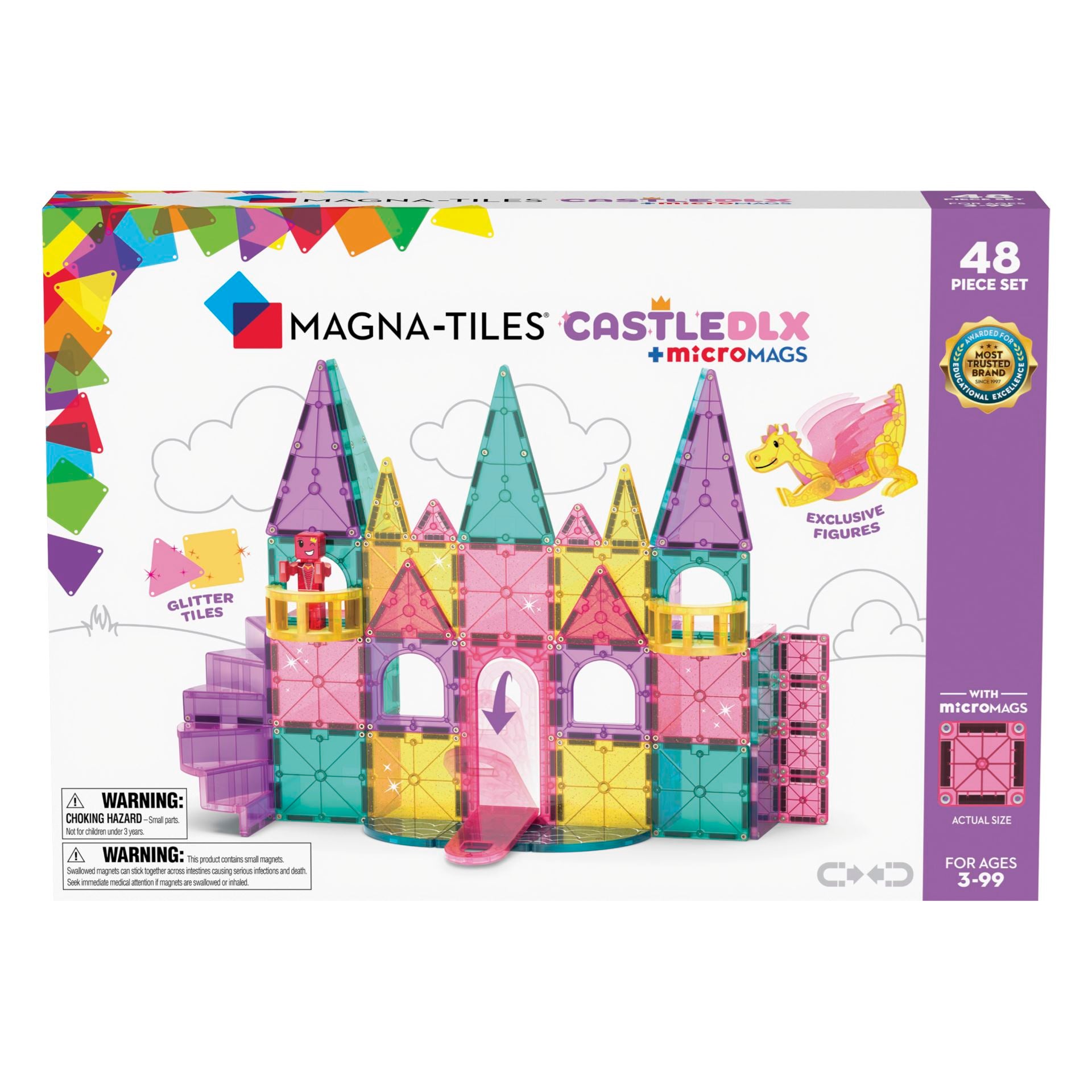 Magna Tiles Magnetisk Legetøj   Deluxe Slot Med 48 Dele fra Magna-tiles