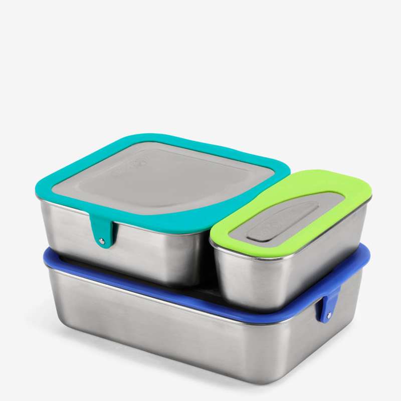 Food Box Set   3 Madkasser I Stål   Multi Color fra Klean Kanteen