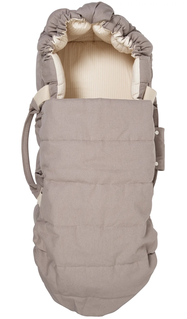 Multifunktionel Baby Lift 2.0 – Mørkegrå med Creme Stribe