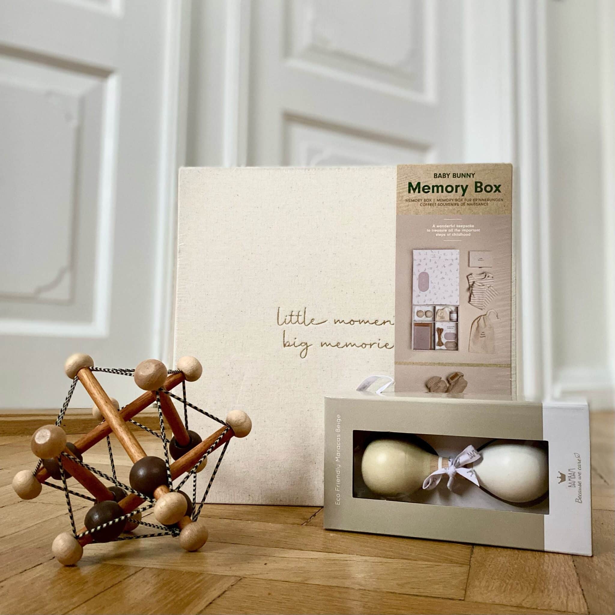 Gavesæt – Skwish Rangle, Maracas & Memory Box fra Bambam,little Dutch,manhattan Toy
