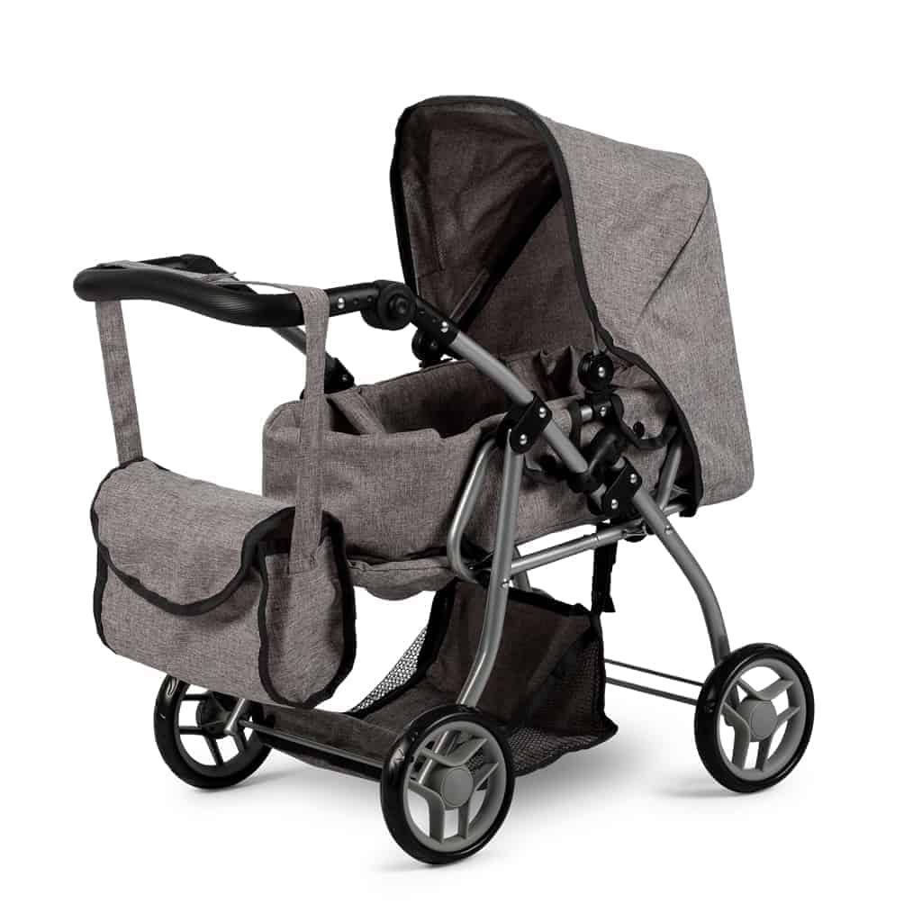 Dukkevogn med Lift i Grå fra Mamamemo – Leg med Stil!