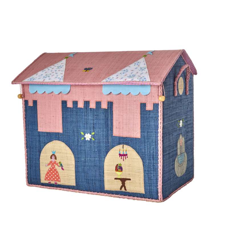 Raffia Opbevaringshus Castle – Perfekt til Børneværelset!