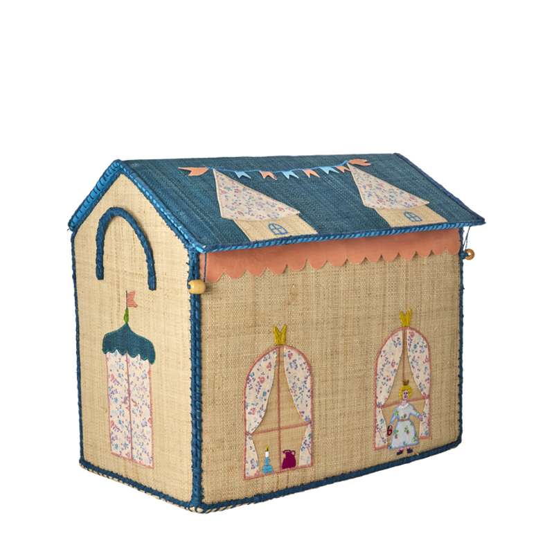 Raffia Opbevaringshus Castle Mellem – Ideel til Børneværelset